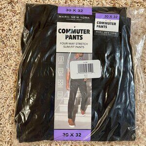 Marc New York Men's Slim Fit Commuter Pants Black, Size 30x32 (New)